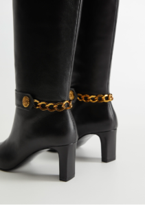 Chain detail leather boot trends for fall 2020