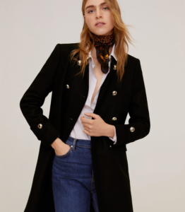 Double-breasted wool coat fall fashion trend 2020