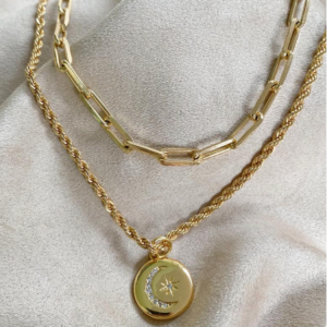 Gold rope chains necklace for fall trends 2020