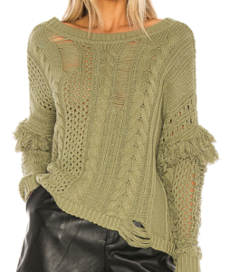 Sweater with fringe trimfall trends 2020