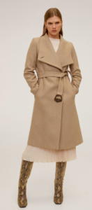 Wide lapel wool-blend coat fall trends in 2020