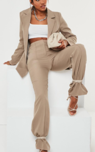 tall stone color suit set for fall 2020 trends