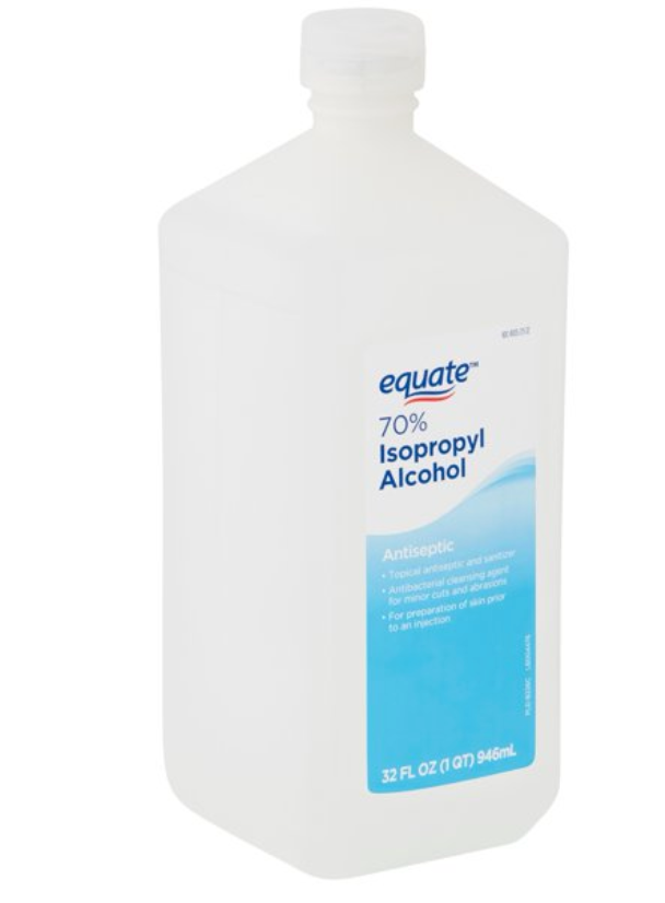 Equate 70% Isopropyl Alcohol travel essentials