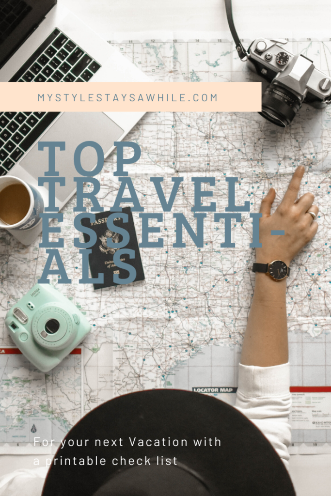 Top Travel Essentials Pinterest Pin