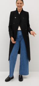 wearing a black coat is an easy way to look classy