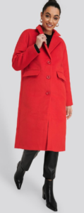 an easy way to look classy is wearing a red coat