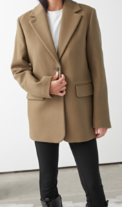 oversized brown wool blazer