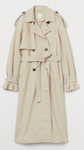 light beige trench coat