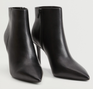 Heel ankle black boot