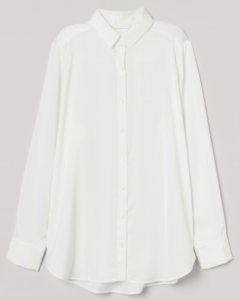 Satin white blouse Blouse